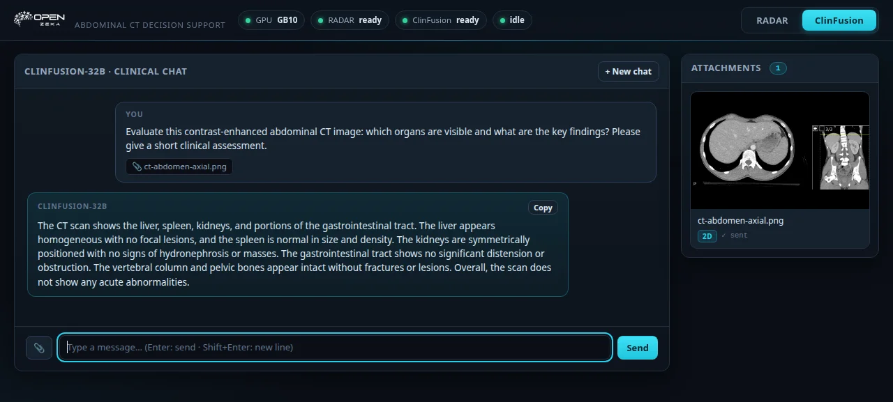 Response shown in the portal: question and full model output
